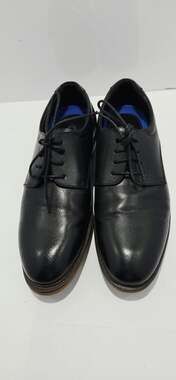 Hugo Vitelli Mens Black Dress Shoes Size 9.5M Lace-Up Oxford Shoes